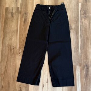 Maeve Wide Leg Trousers Black Size 29 Anthropologie